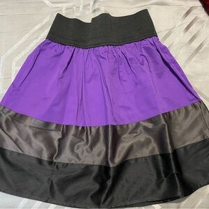 Elegant Purple and Black Women's Skirt